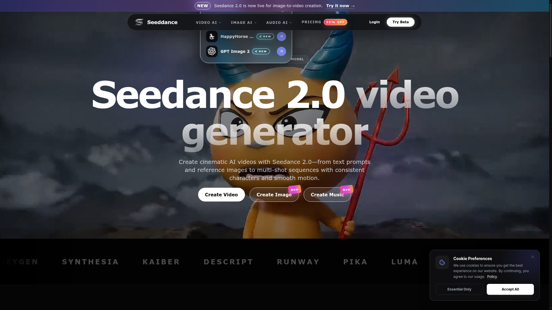 Seedance - Create cinematic AI videos with Seedance 2.0—from text prompts and reference images to multi-sh…
