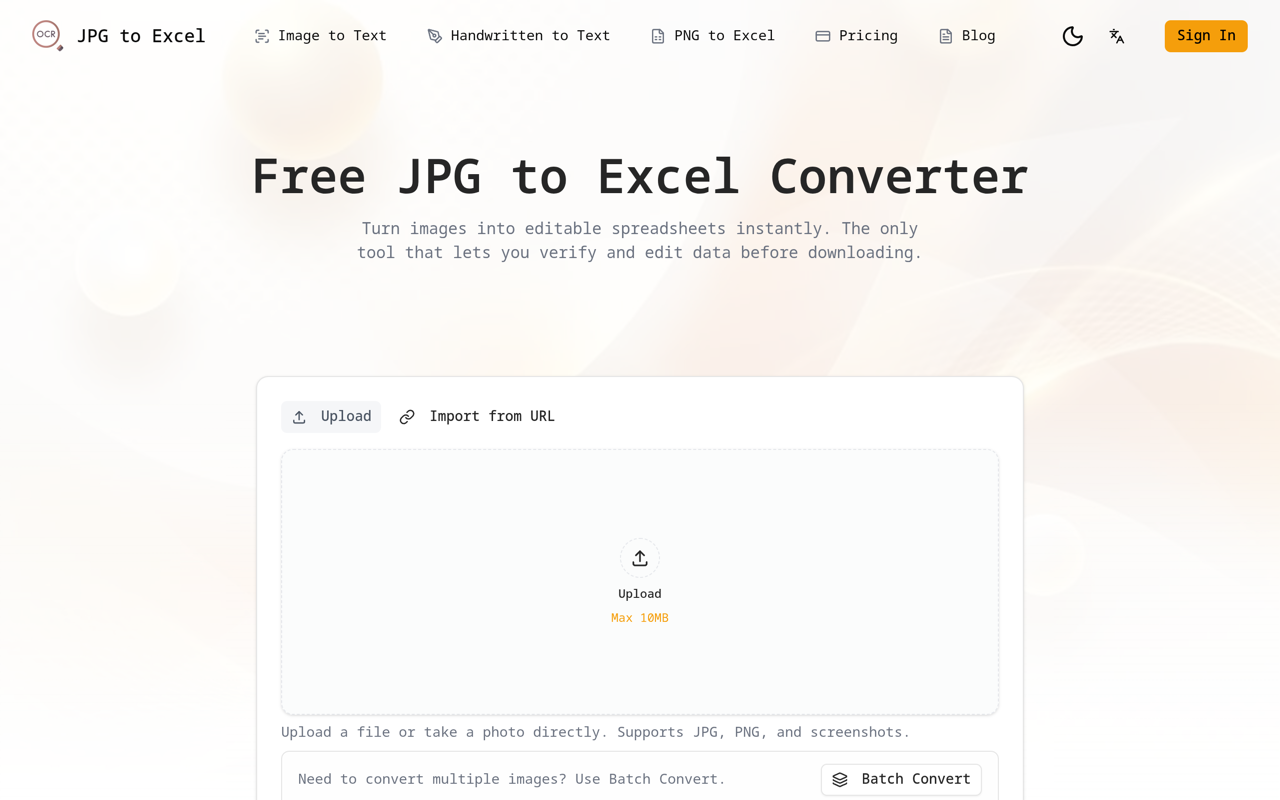 jpg-to-excel jpg-to-excel screenshot