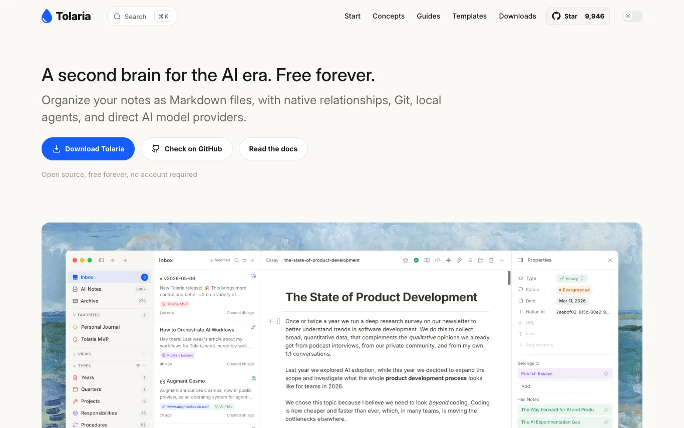 Tolaria Tolaria screenshot