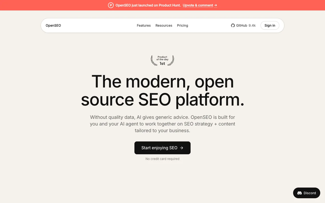 OpenSEO OpenSEO screenshot