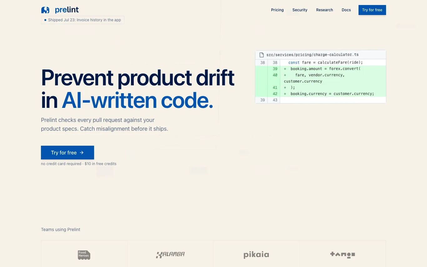 Prelint Prelint screenshot
