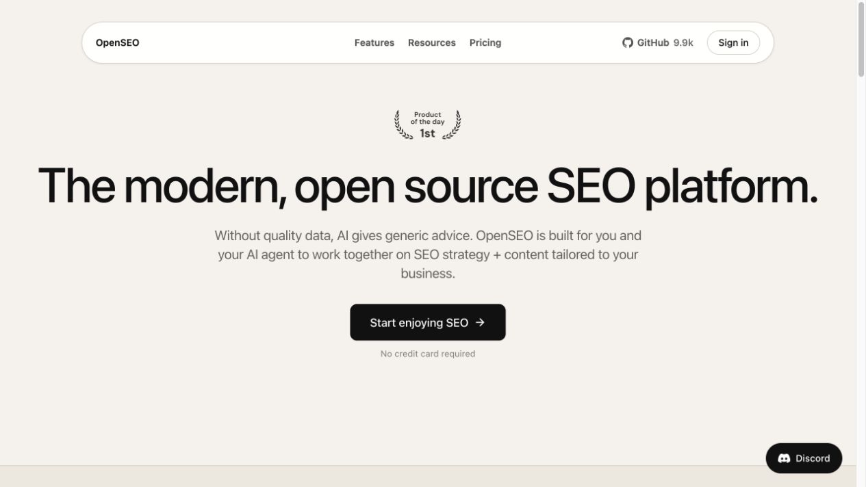 OpenSEO OpenSEO - The modern, open source SEO platform.