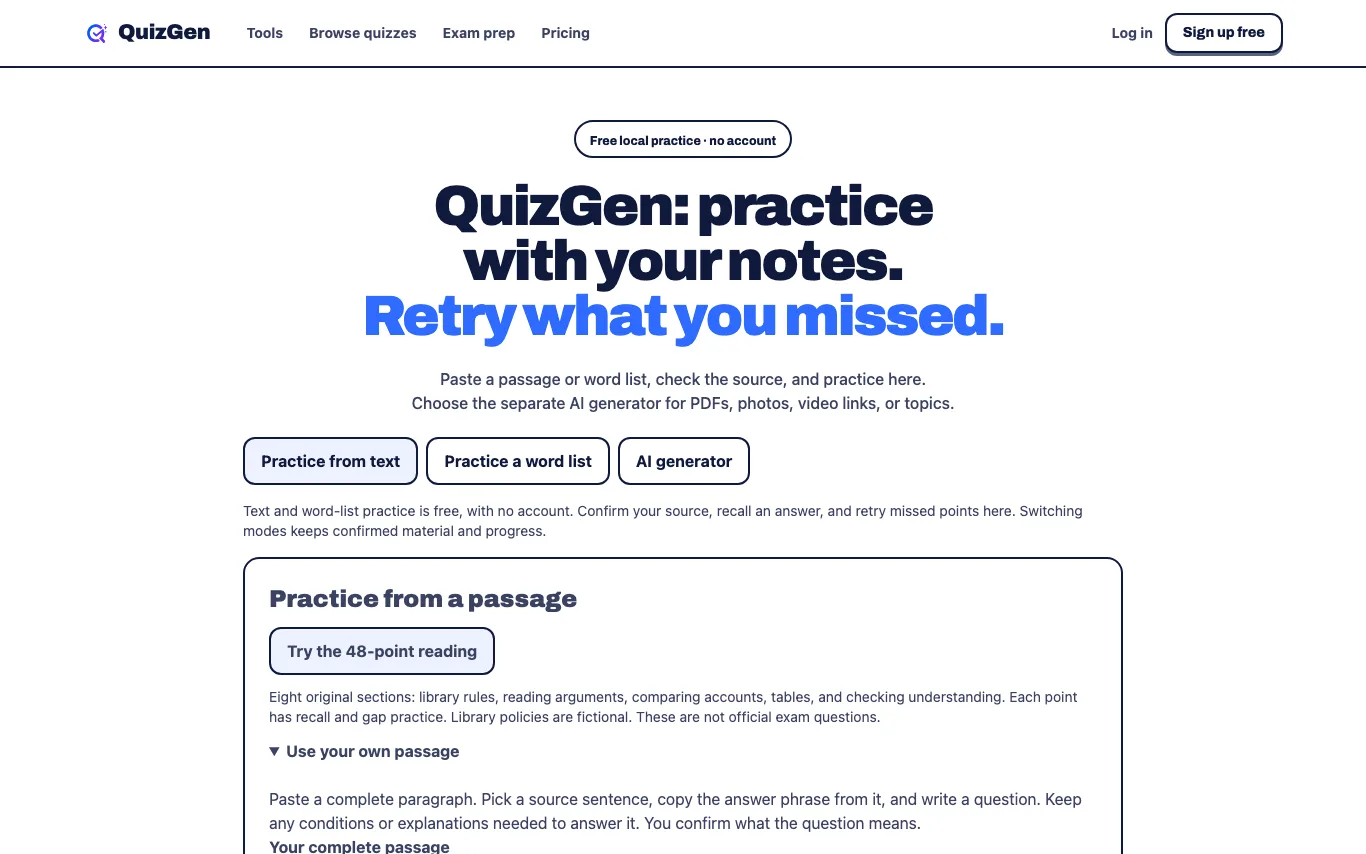 QuizGen QuizGen screenshot