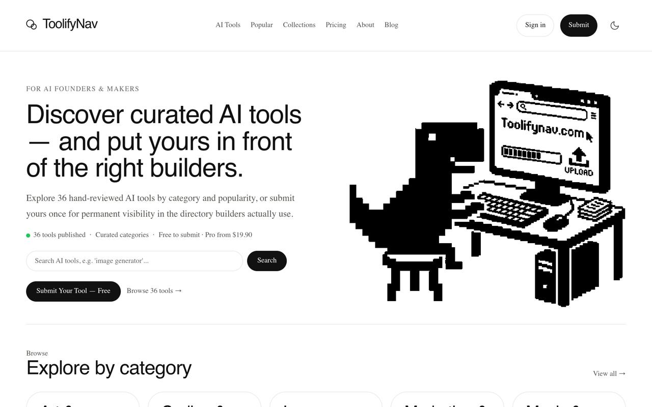AI Tools Directory | ToolifyNav AI Tools Directory | ToolifyNav screenshot